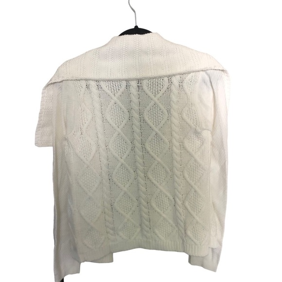 NWT Cabi White Open Front Cable Sweater 193 - Picture 5 of 8